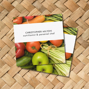Carte De Visite Carré Nutritionniste unique de légumes