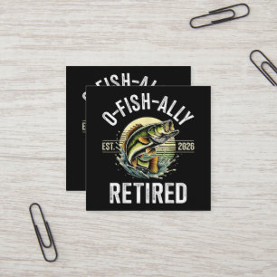 Carte De Visite Carré O-Fish-Ally Retraité Pêcheur 2026 Pêche