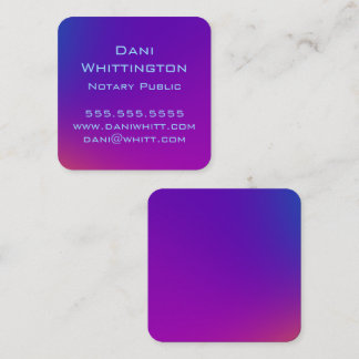 Carte De Visite Carré Ombre pourpre foncé