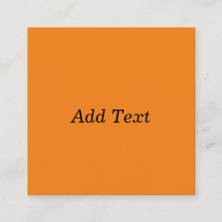 Carte De Visite Carré Orange Créez Votre Propre Ajoutez Texte Personnali