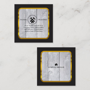 Carte De Visite Carré Outil de charpentier pour constructeurs profession