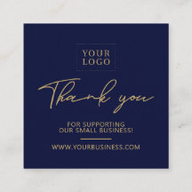 Packaging de logo d'entreprise bleu marine et or M