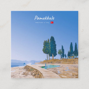 Carte De Visite Carré Pamukkale, Turquie - Piscines thermales