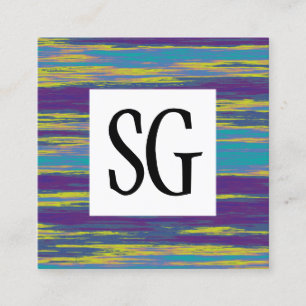 Carte De Visite Carré Panneau carré - Initiales - 100716(01)