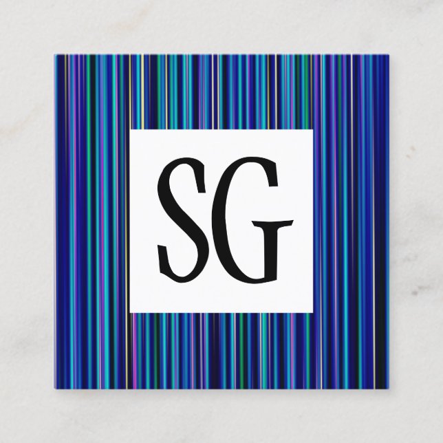 Carte De Visite Carré Panneau carré - Initiales -120716(012) (Devant)