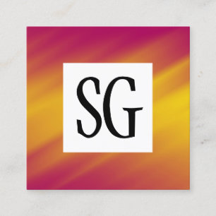 Carte De Visite Carré Panneau carré - Initiales - 161116(08)