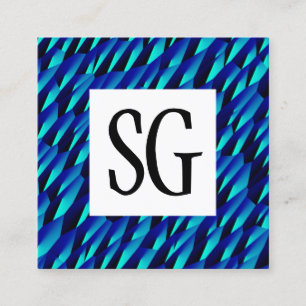 Carte De Visite Carré Panneau carré - Initiales - 190716(05)