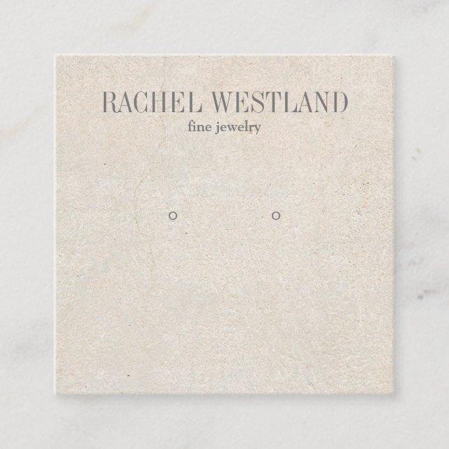 Carte De Visite Carré Papier ancien Bijoux de luxe Écran d'oreille (Devant)