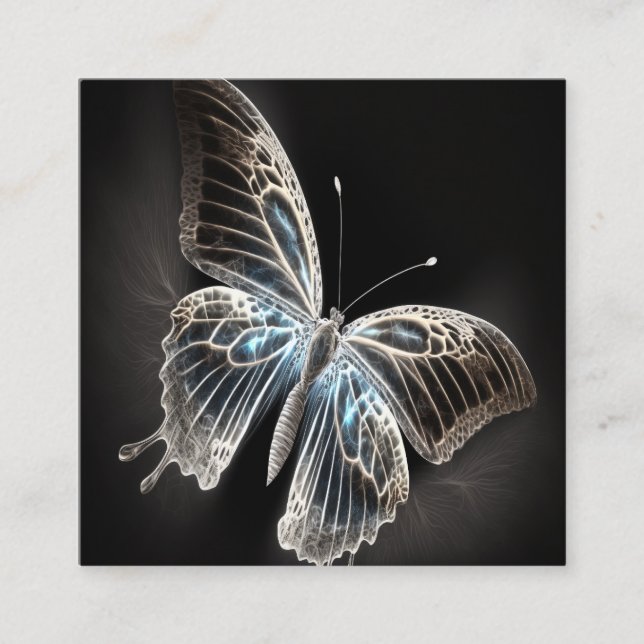 Carte De Visite Carré Papillon magique (Devant)