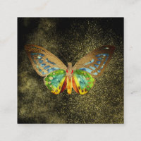 ** Parties scintillant or. Aquarelle Papillon doré