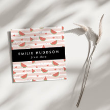 Pastèques Rouges, Coeurs, Bandes, Votre Nom