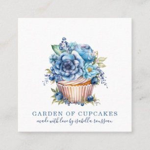 Carte De Visite Carré Pâtisserie Chef Aquarelle Cupcake Baker