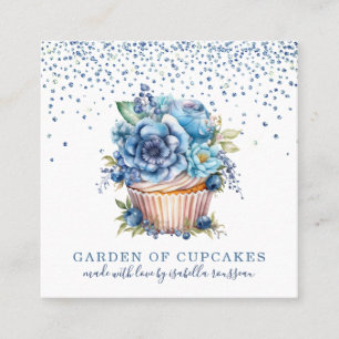 Carte De Visite Carré Pâtisserie Chef Aquarelle Cupcake Baker