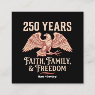 Carte De Visite Carré Patriote Chrétien Jubilé 2026 Foi Famille 
