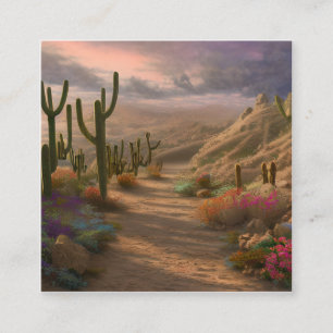 Carte De Visite Carré Paysage du désert