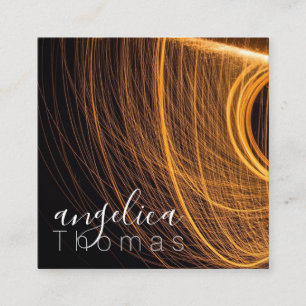 Carte De Visite Carré Peinture Abstraite   Expressif