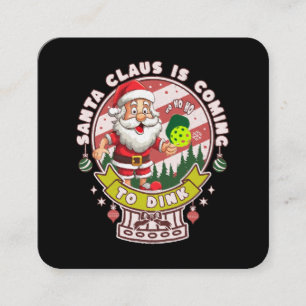 Carte De Visite Carré Père Noël Pickleball Noël, Funny Père Noël
