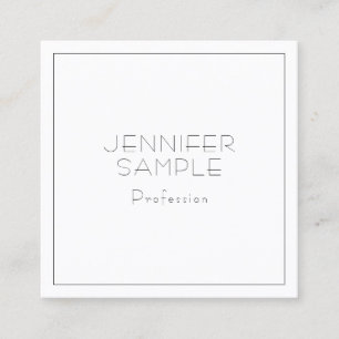 Carte De Visite Carré Personnalisé Moderne Professionnel Élégant Modèle 