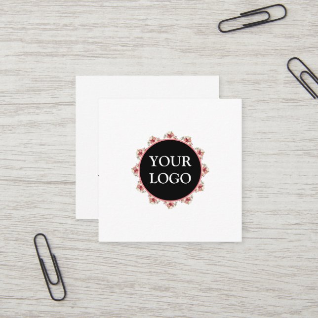 Carte De Visite Carré Personnalisé Personnalisé Votre Propre Logo Carré  (Devant/Arrière en situation)