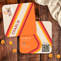 Personnalisé Retro Orange Animaux de compagnie Pho