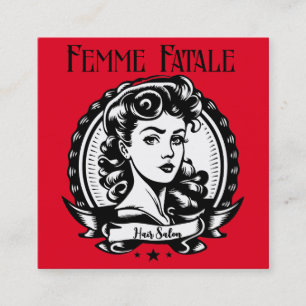 Carte De Visite Carré Personnaliser Femme Fatale