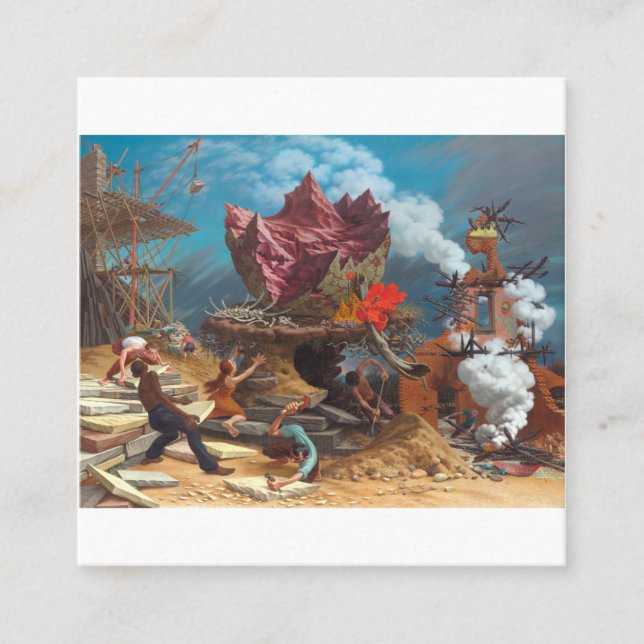 Carte De Visite Carré Peter Blume - Le Rocher (Devant)