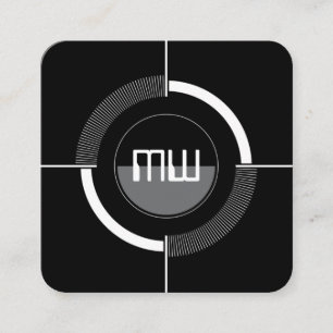 Carte De Visite Carré Photo : blanc