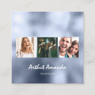 Carte De Visite Carré Photo Blue Sky Event Planner Coiffeur maquillage