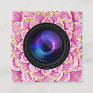 Carte De Visite Carré Photographie de la photographie à fleurs spirales