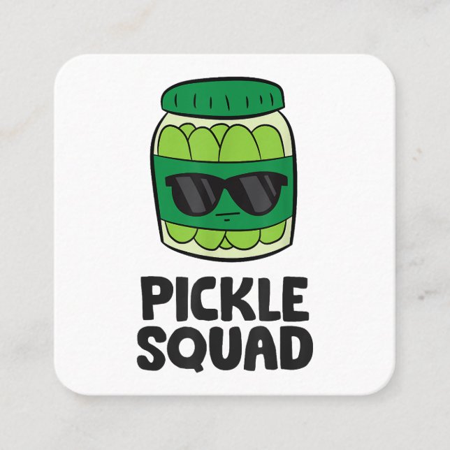 Carte De Visite Carré Pickle Lover Team Pickles Funny Pickle Squad (Devant)