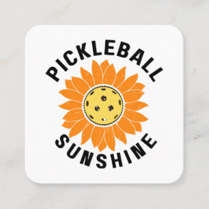 Carte De Visite Carré Pickleball soleil