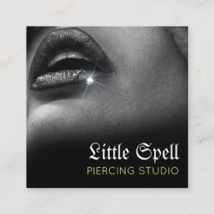 Carte De Visite Carré Piercing Studio Tatouage spécialiste du perçage