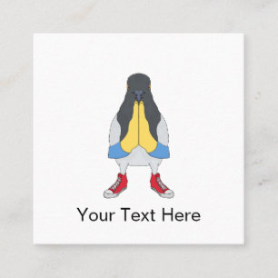 Carte De Visite Carré Pigeon avec chaussures
