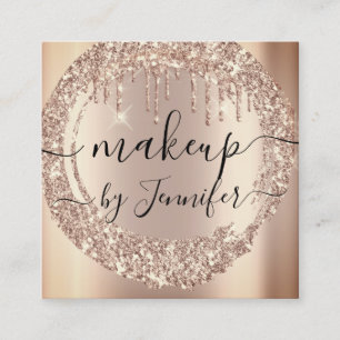 Carte De Visite Carré Pilotes professionnels 6 pointes Rose de logo pers