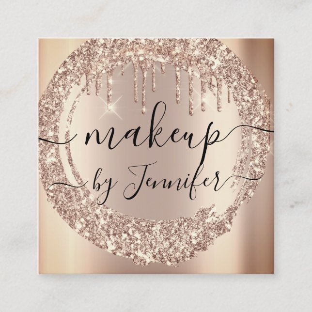 Carte De Visite Carré Pilotes professionnels 6 pointes Rose de logo pers (Devant)