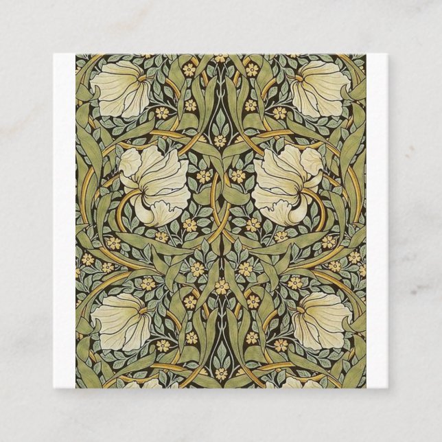 Carte De Visite Carré Pimpernel William Morris (Devant)