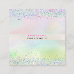 Carte De Visite Carré PixDezines Bonbons en coton + Pearly White Carré B