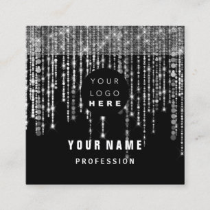 Carte De Visite Carré PLANNER D'Événements Unique Logo Unique Eyeash V