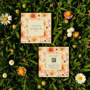 Carte De Visite Carré Ploriste de la fleur d'Orange