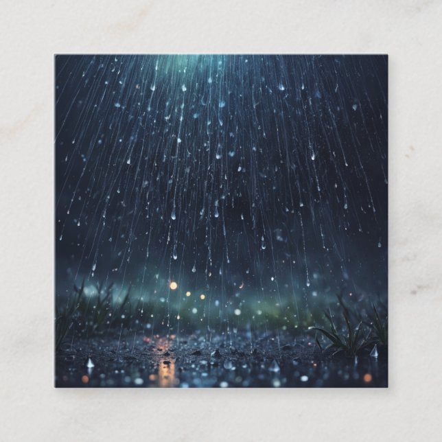 Carte De Visite Carré pluie magique Abstraite, univers, étoiles (Devant)