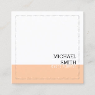 Carte De Visite Carré Poche blanche moderne minimaliste professionnelle