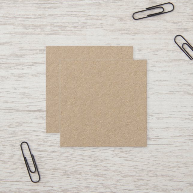 Carte de visite Carré Premium Kraft (Devant/Arrière en situation)