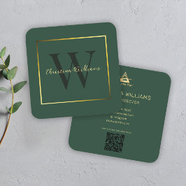 Carte De Visite Carré Professionnel Élégant Moderne Minimaliste Unique