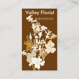 Carte De Visite Carré Professionnel moderne de floraison de fleuriste de