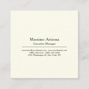 Carte De Visite Carré Professionnel Moderne Minimaliste Simple