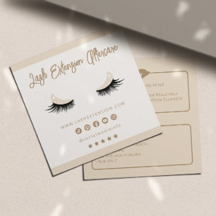 Carte De Visite Carré Prolongation de la Lash Aftercare Socialmedia Mini