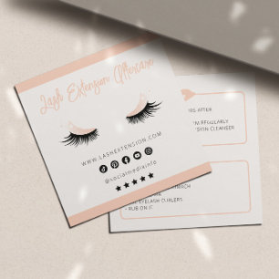 Carte De Visite Carré Prolongation de la Lash Aftercare Socialmedia Mini