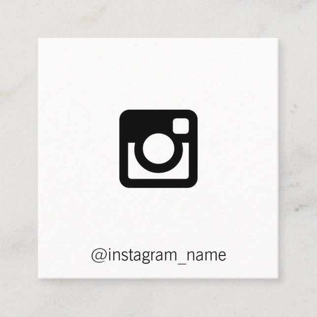 Carte De Visite Carré Promotion des médias sociaux (Devant)