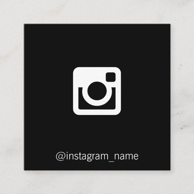 Carte De Visite Carré Promotion des médias sociaux (noir / blanc) (Devant)