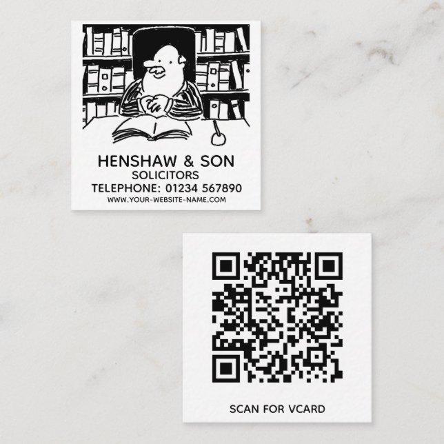 Carte De Visite Carré Promotions pour les conseillers juridiques (Devant / Derrière)